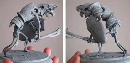 Photo skeletal rat figurines